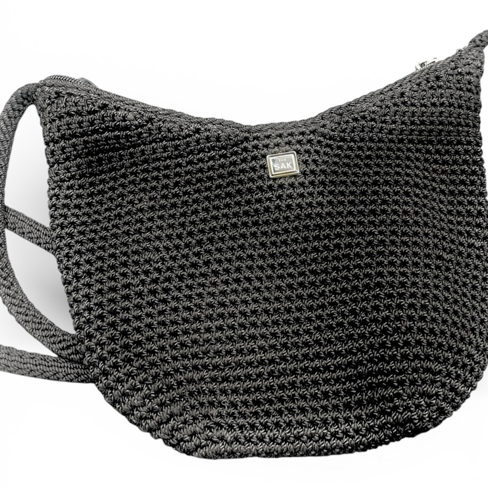 The Sak Black  Crochet Shoulder Bag